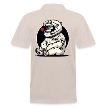 Gorilla as Japan JDM Sports Car Racer - Men's Polo Shirt - beige - Back - Nico (186cm)