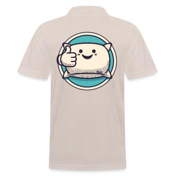 Daumen hoch – Schlaf gut Kissen - Männer Poloshirt - Beige - Hinten - Nico (186cm)