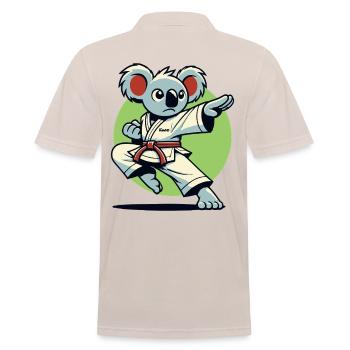 Karaté Koala – Combattant de Kung Fu - Polo Homme - beige - Dos - Nico (186cm)