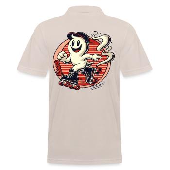 Stinkender kleiner Geist auf Rollschuhen - Männer Poloshirt - Beige - Hinten - Nico (186cm)