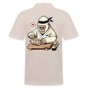 Sushi Master Gorilla à la banane - Polo Homme - beige - Dos - Nico (186cm)