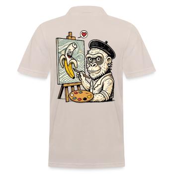 Art et humour : l’artiste Gorilla peint une banane - Polo Homme - beige - Dos - Nico (186cm)