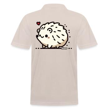 Mignon piquant, un hérisson avec un cœur - Polo Homme - beige - Dos - Nico (186cm)