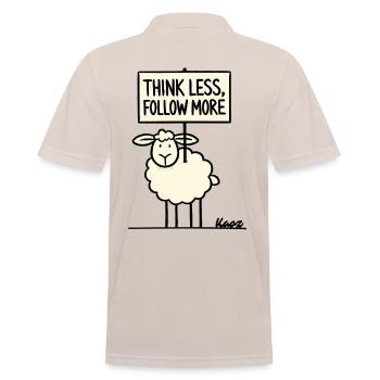 Moutons protestataires : pensez moins, suivez plus - Polo Homme - beige - Dos - Nico (186cm)
