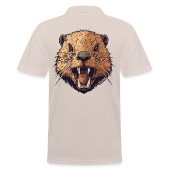 Wilder Biber - Männer Poloshirt - Beige - Hinten - Nico (186cm)
