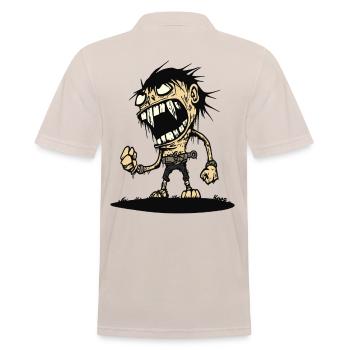 Homme des cavernes en colère affamé - Polo Homme - beige - Dos - Nico (186cm)