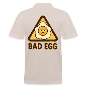 Bad egg with a bad mood - Men's Polo Shirt - beige - Back - Nico (186cm)
