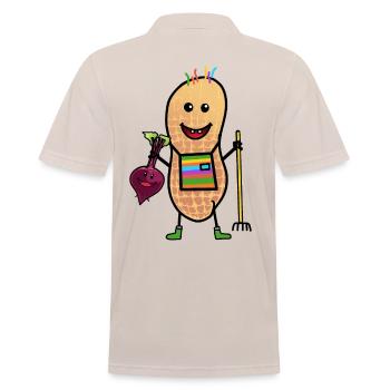 Erdnusss Freak Bauer Bio Öko Gemüse Anbau - Männer Poloshirt - Beige - Hinten - Nico (186cm)