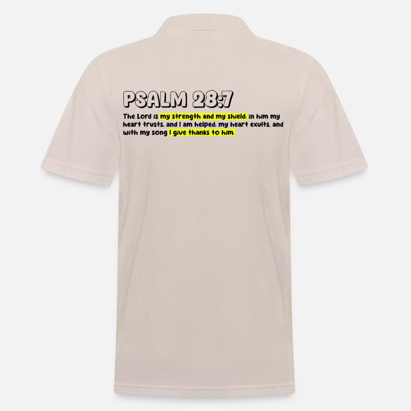 Conception de citation de motivation Empowered Faith - Polo Homme - beige