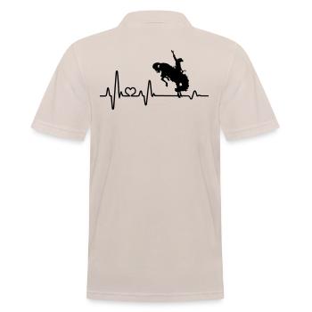 Cheval battement de coeur western équitation western rider - Polo Homme - beige - Dos - Nico (186cm)