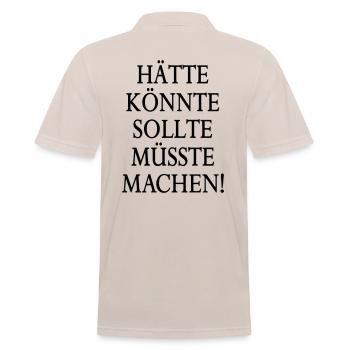 Lustige witzige Sprüche Spruch Arbeit lustig hätte - Männer Poloshirt - Beige - Hinten - Nico (186cm)