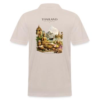 Thailand Southeast Culture & Food Art - Männer Poloshirt - Beige - Hinten - Nico (186cm)