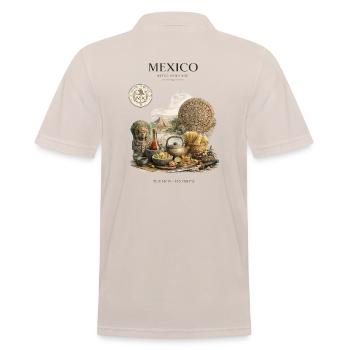 Mexico Aztec Heritage Artwork - Männer Poloshirt - Beige - Hinten - Nico (186cm)