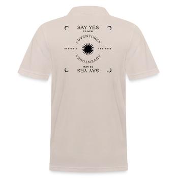 Say Yes to new Adventures - Männer Poloshirt - Beige - Hinten - Nico (186cm)