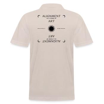 Alignment is a Form of Art - Männer Poloshirt - Beige - Hinten - Nico (186cm)