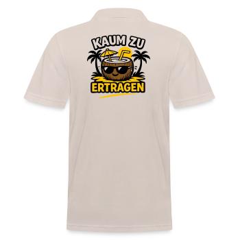 Kokosnuss Strandheld  - Männer Poloshirt - Beige - Hinten - Nico (186cm)
