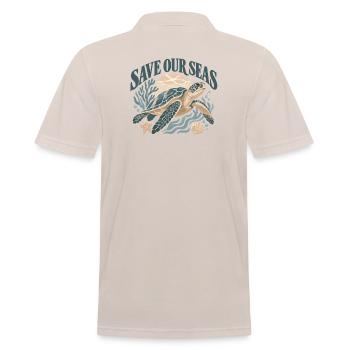 Save Our Seas Sea Turtle - Männer Poloshirt - Beige - Hinten - Nico (186cm)