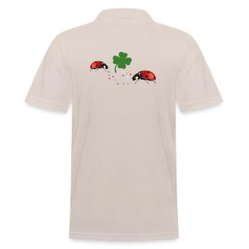 Ladybug Shamrock Lucky - Men's Polo Shirt - beige - Back - Nico (186cm)
