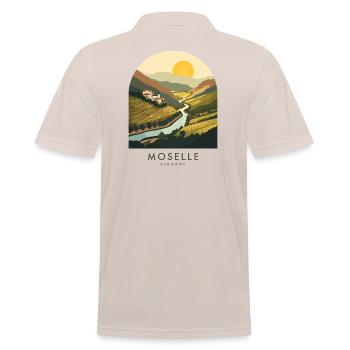 Moselle Germany Wine Country - Männer Poloshirt - Beige - Hinten - Nico (186cm)