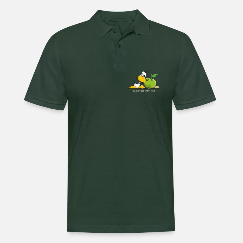 SITO - Da is(s)t der Wurm drin! - Männer Poloshirt - Tannengrün