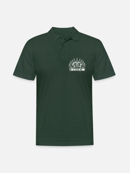 Schwibbogen - Oh es riecht gut (Differenzbild) - Männer Poloshirt - Tannengrün