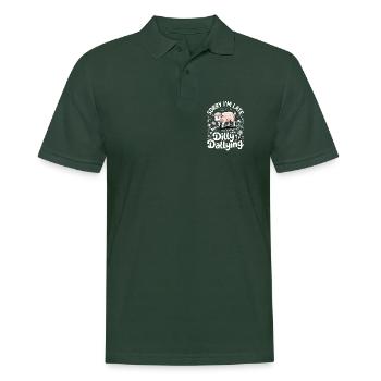 Entschuldige, dass ich zu spät bin, ich habe nur mit lustigen Schafen gespielt - Männer Poloshirt - Tannengrün - Vorne - Nico (186cm)