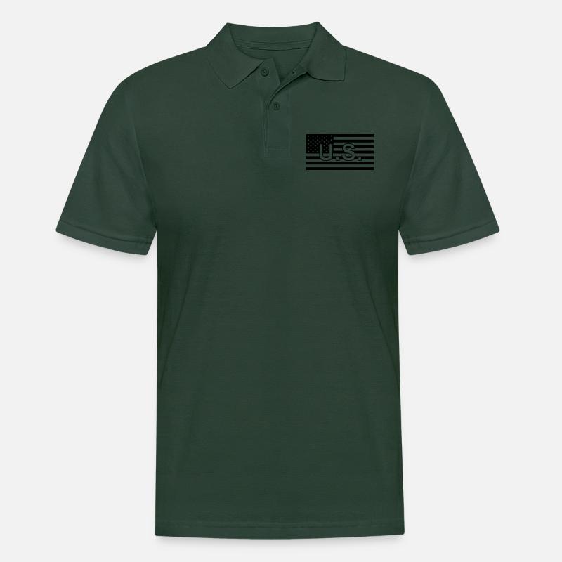 U.S./USA Taktische Flagge - Männer Poloshirt - Tannengrün