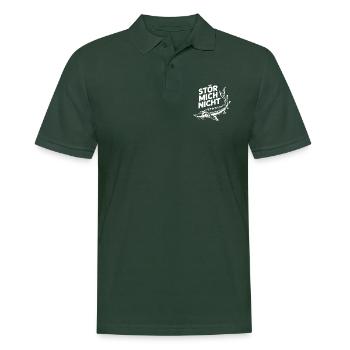 Stör mich nicht lustiger Stör Angler Spruch - Männer Poloshirt - Tannengrün - Vorne - Nico (186cm)