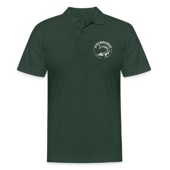 Stör mich nicht lustiger Stör Angler Spruch - Männer Poloshirt - Tannengrün - Vorne - Nico (186cm)