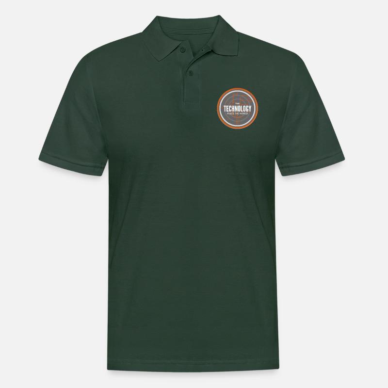 Technology rules the world - Männer Poloshirt - Tannengrün