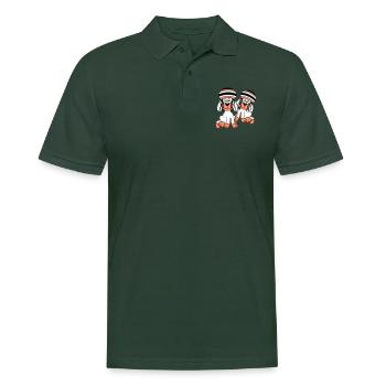 2 Dogs Reggae Dreadlocks Hat Chill Relaxed - Men's Polo Shirt - forest green - Front - Nico (186cm)