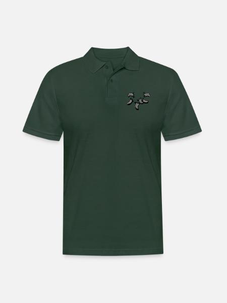 Tentakel, Octopus, Monster, Verscheurd Shirt, Alien - Mannen poloshirt - dennengroen