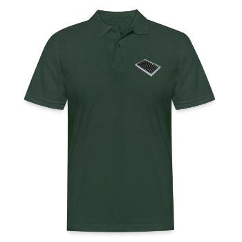 96 Well Plate / 96 Loch Platte - Männer Poloshirt - Tannengrün - Vorne - Nico (186cm)