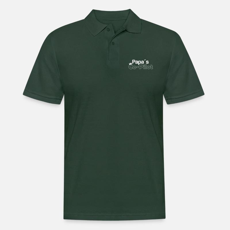 Auto - Papa's co Pilot - Männer Poloshirt - Tannengrün
