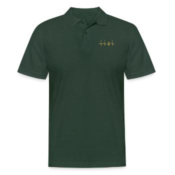 évolution EKG harpe harpe rythme cardiaque - Polo Homme - vert sapin - Devant - Nico (186cm)