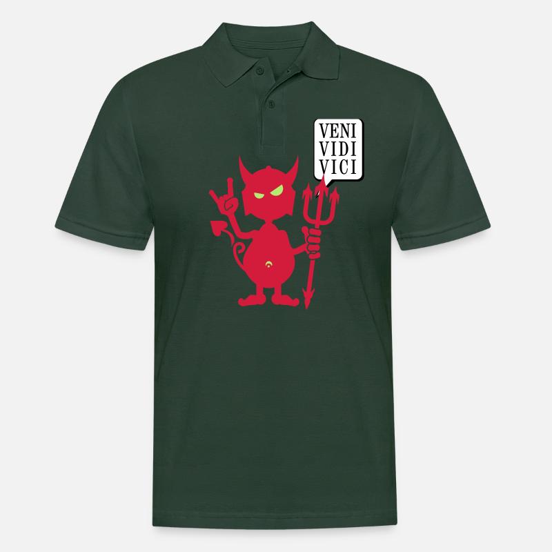Teufel rocks / devil rocks (2c) - Männer Poloshirt - Tannengrün