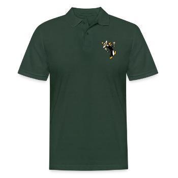 Pingouin, hochet, fête, culture mexicaine, chapeau, Fun - Polo Homme - vert sapin - Devant - Nico (186cm)