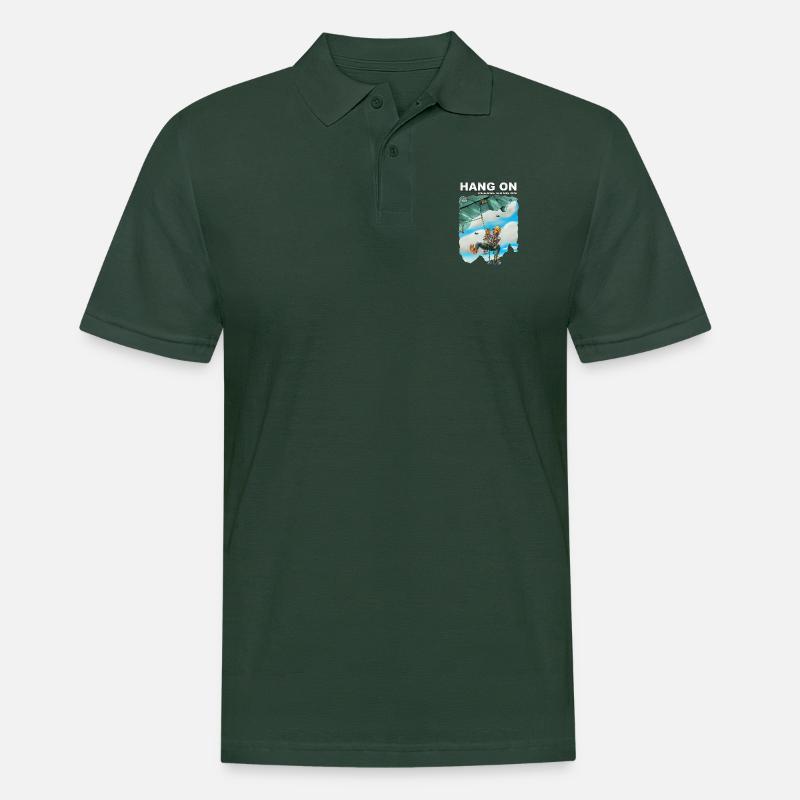 Hängen Sie ein bitte hängen - Männer Poloshirt - Tannengrün