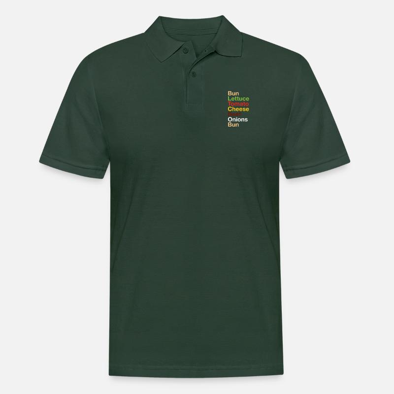 Cheeseburger - Männer Poloshirt - Tannengrün