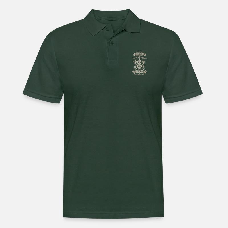 Wikinger sei stark - Männer Poloshirt - Tannengrün