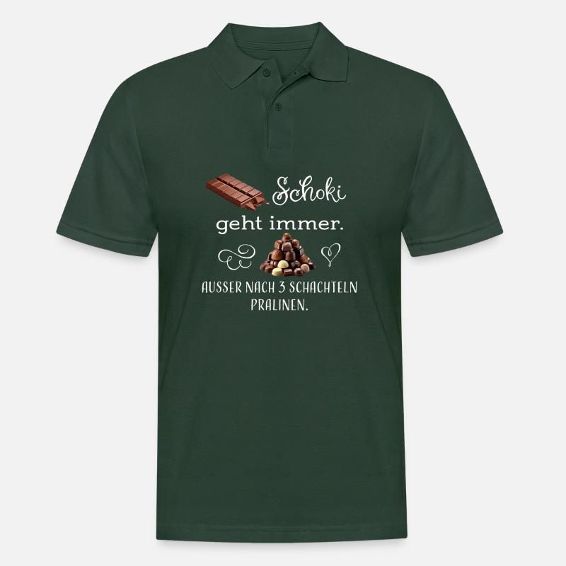 Schoki Pralinen ws - Männer Poloshirt - Tannengrün