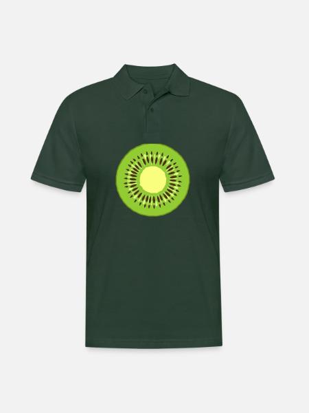 Kiwi Früchte Kostümersatz - Karneval Fasching - Männer Poloshirt - Tannengrün