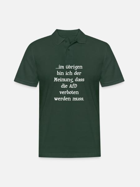 für AfD Verbot - Männer Poloshirt - Tannengrün