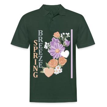 Frühlingsbrise - Männer Poloshirt - Tannengrün - Vorne - Nico (186cm)