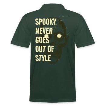Spooky never goes out of style - Männer Poloshirt - Tannengrün - Hinten - Nico (186cm)