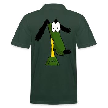Der lustigste Cartoon-Hund aller Zeiten - Männer Poloshirt - Tannengrün - Hinten - Nico (186cm)