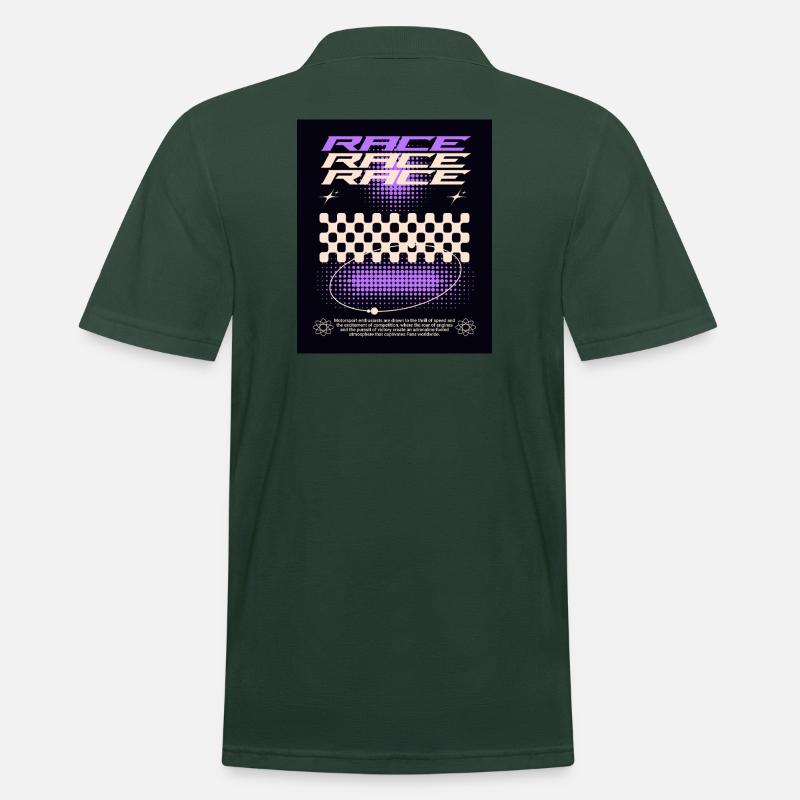 Conception de course / Course - Polo Homme - vert sapin