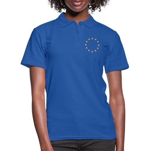 Europa Herzen, I love Europe, EU, Fahne, Flagge, - Frauen Polo Shirt