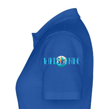 Windsurfing Penguin - Frauen Polo Shirt - Royalblau - Links - Luana (180cm)