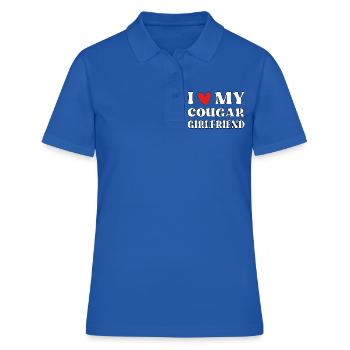 J’aime ma copine cougar chaude - Polo Femme - bleu royal - Devant - Ailine (174cm)